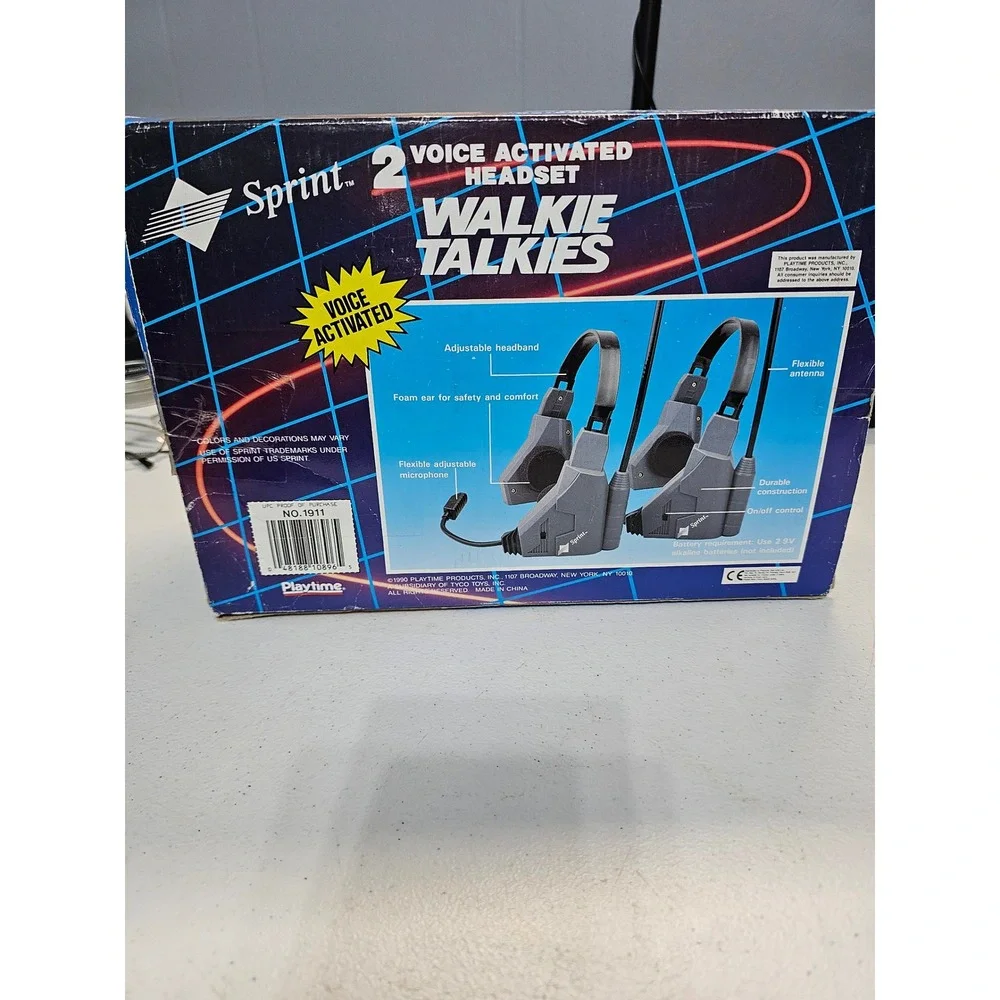 Sprint 2 Voice Activated Headset Walkie Talkies No 1911 Hands Free Operation‎
